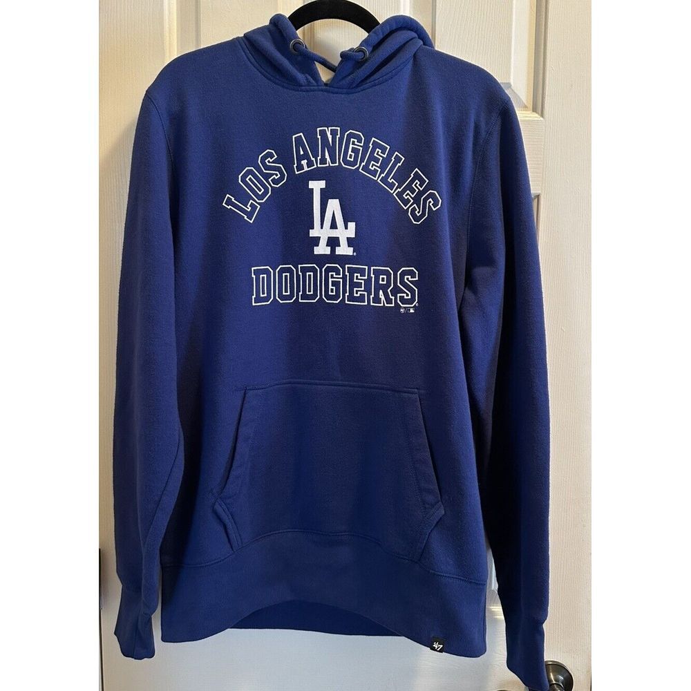 LA Dodgers Sweatshirt '47 Brand Pullover Hoodie - Sz‎ Medium MLB